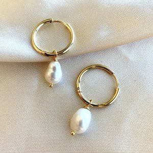 pearl hoops